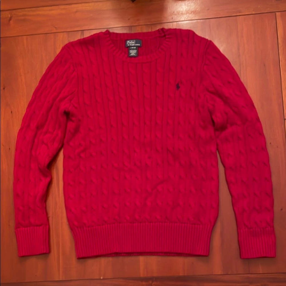 Polo by Ralph Lauren Boy’s Red Cable Knit Sweater